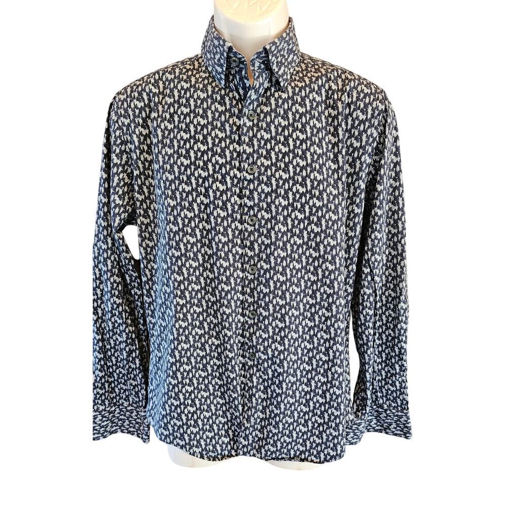 NWOT Watercolor Ditsy Floral Button-Up Shirt Stone Rose S preppy proffesional
